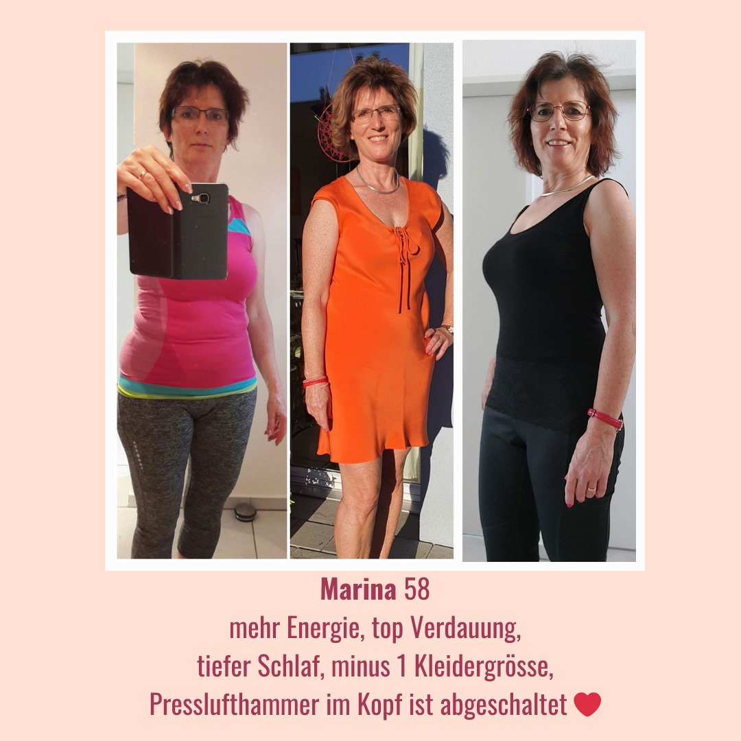 Marina, 58 — Vorher-Nachher-Vergleich nach der Umstellung